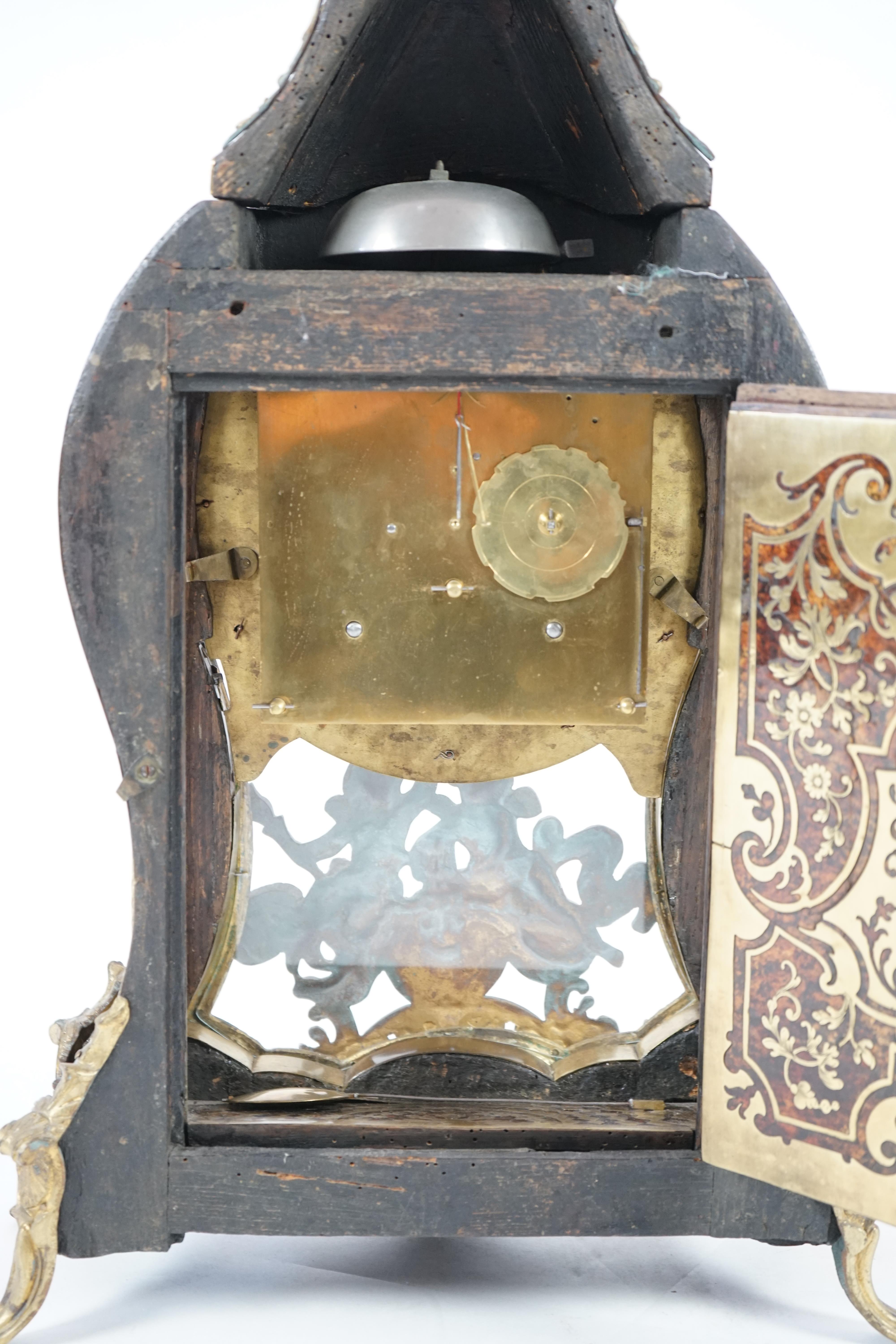 A Louis XV boulle work bracket clock